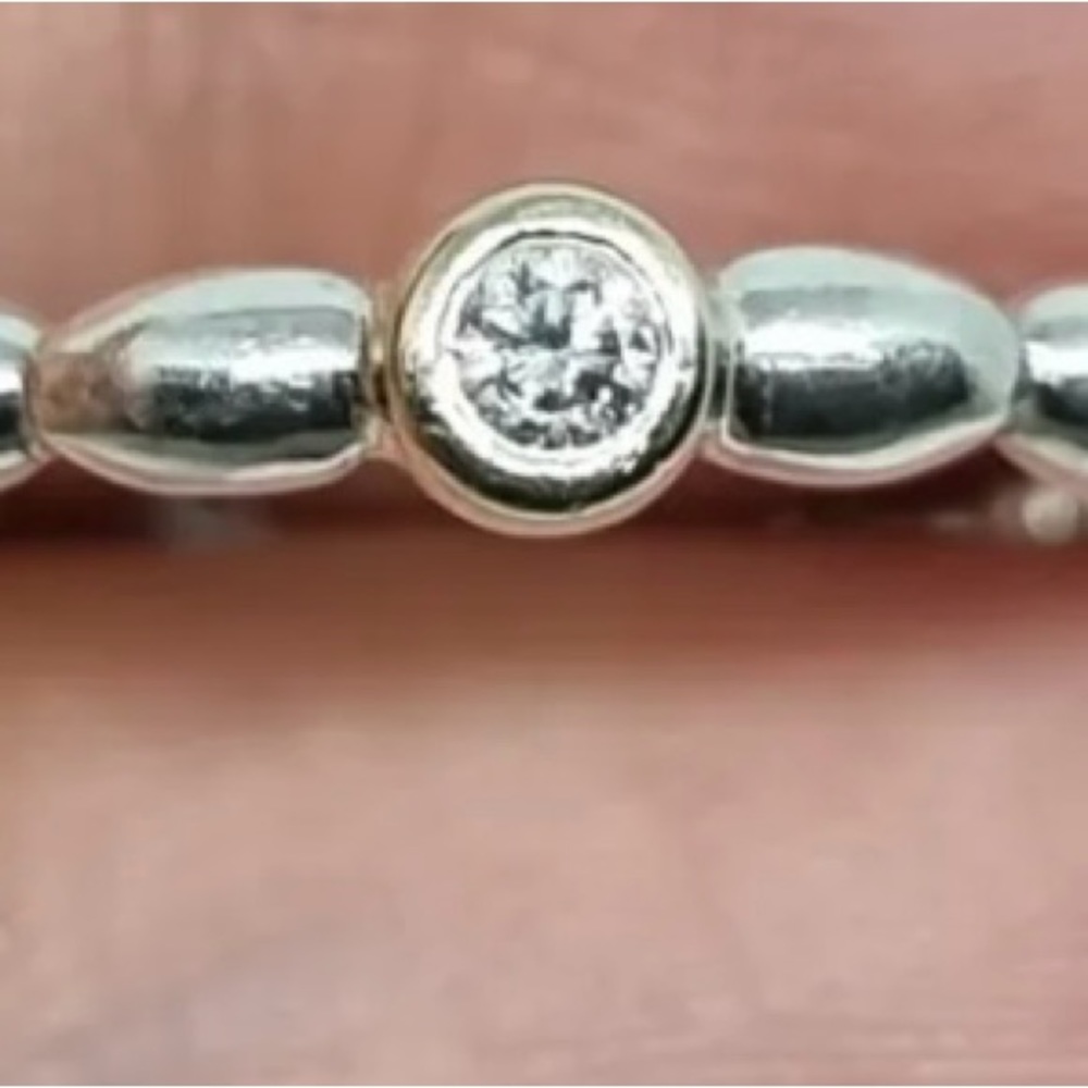 Rare/Retired PANDORA Elegant Embrace 925 Sterling 14kt Gold Diamond Ring 5.5 50 - Picture 15 of 15